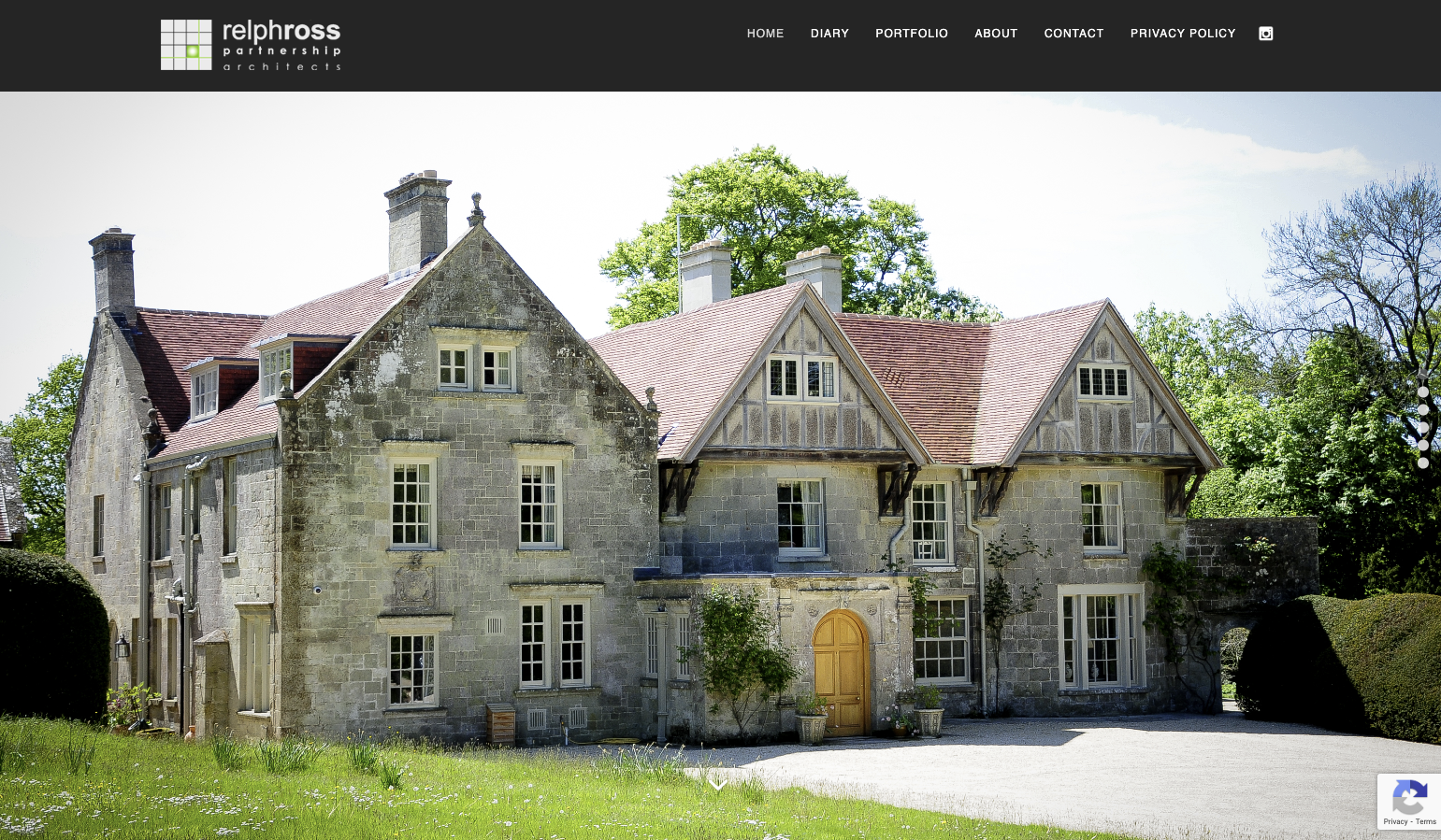 A screenshot of the Relph Ross website homepage.