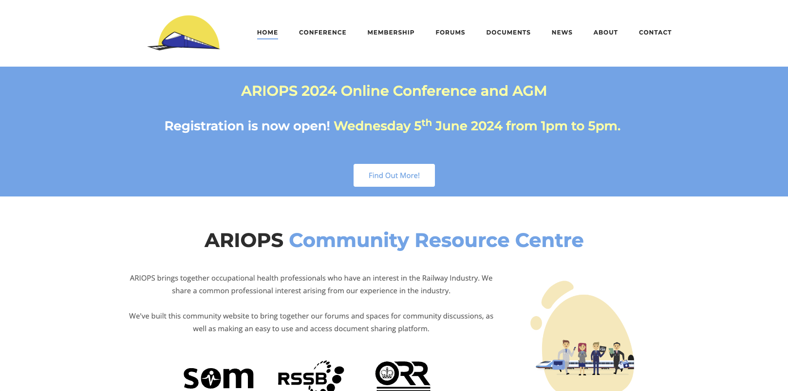Screenshot of the ARIOPS homepage